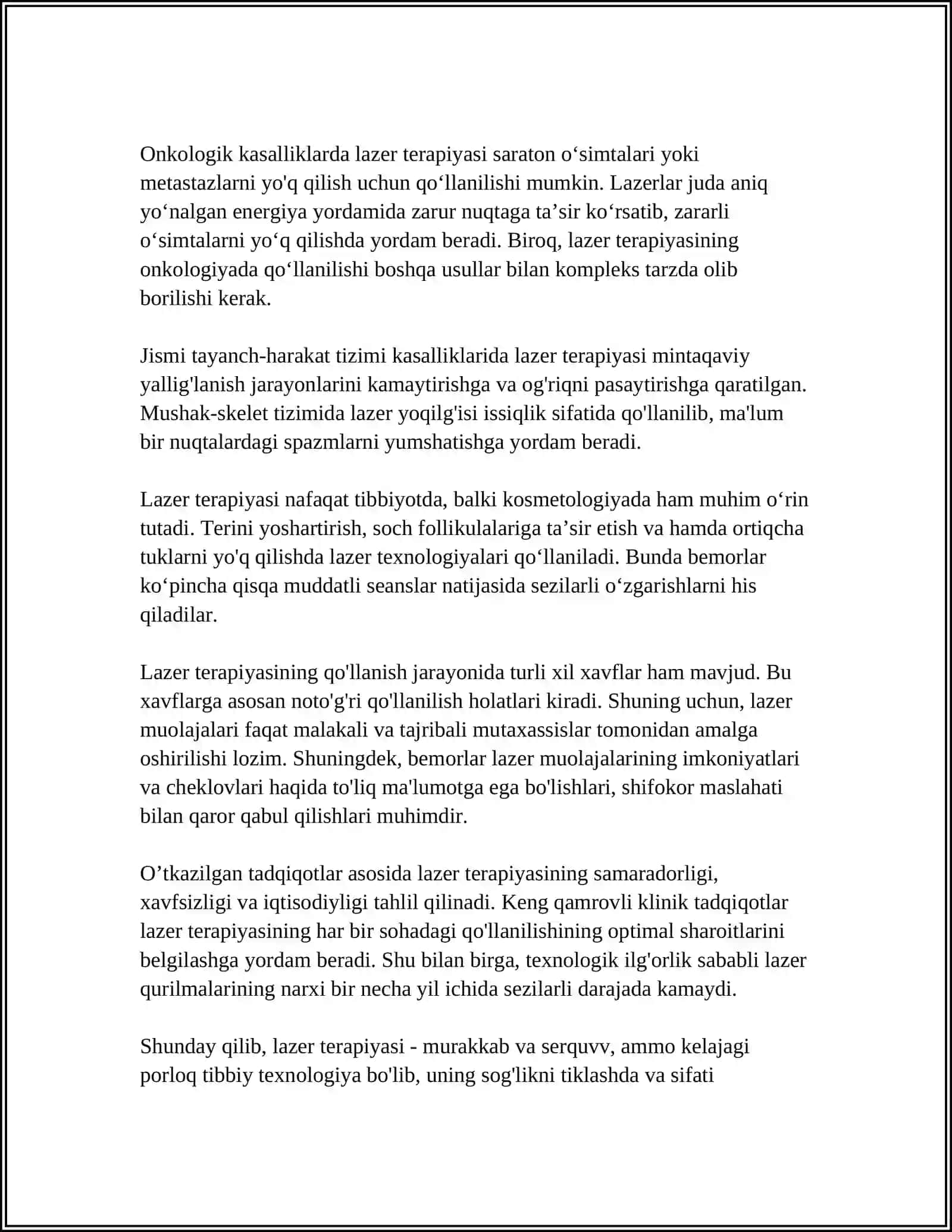 LAZERNING TIBBIYOTDA QOʻLLANILISHI 4