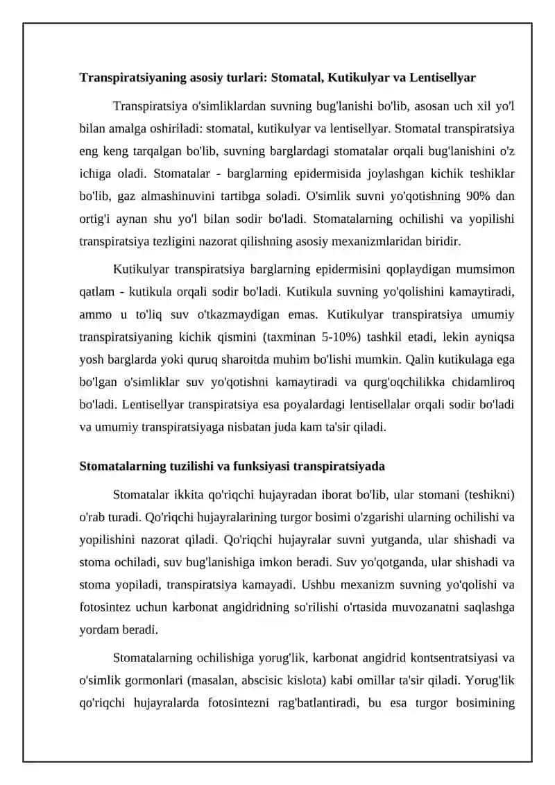 Transpiratsiya xillari va uni boshqarish mexanizmlari 4