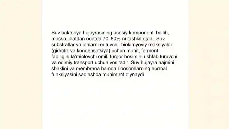 Bakterial hujayraning kimyoviy tarkibi 4