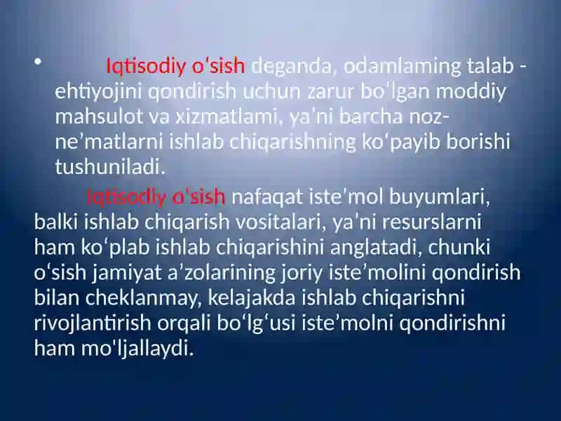 Iqtisodiy o‘sish 4