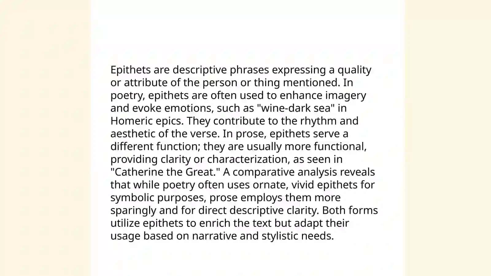 Comparative study of epithet 4