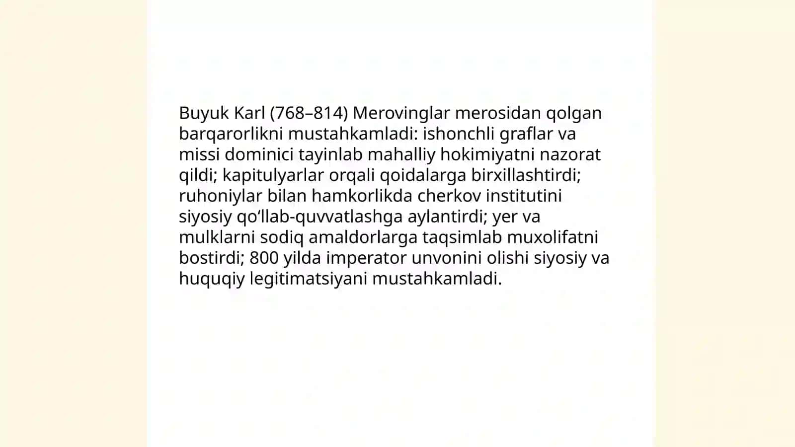 Buyuk Karlning Franklar imperiyasiga kelishi 4