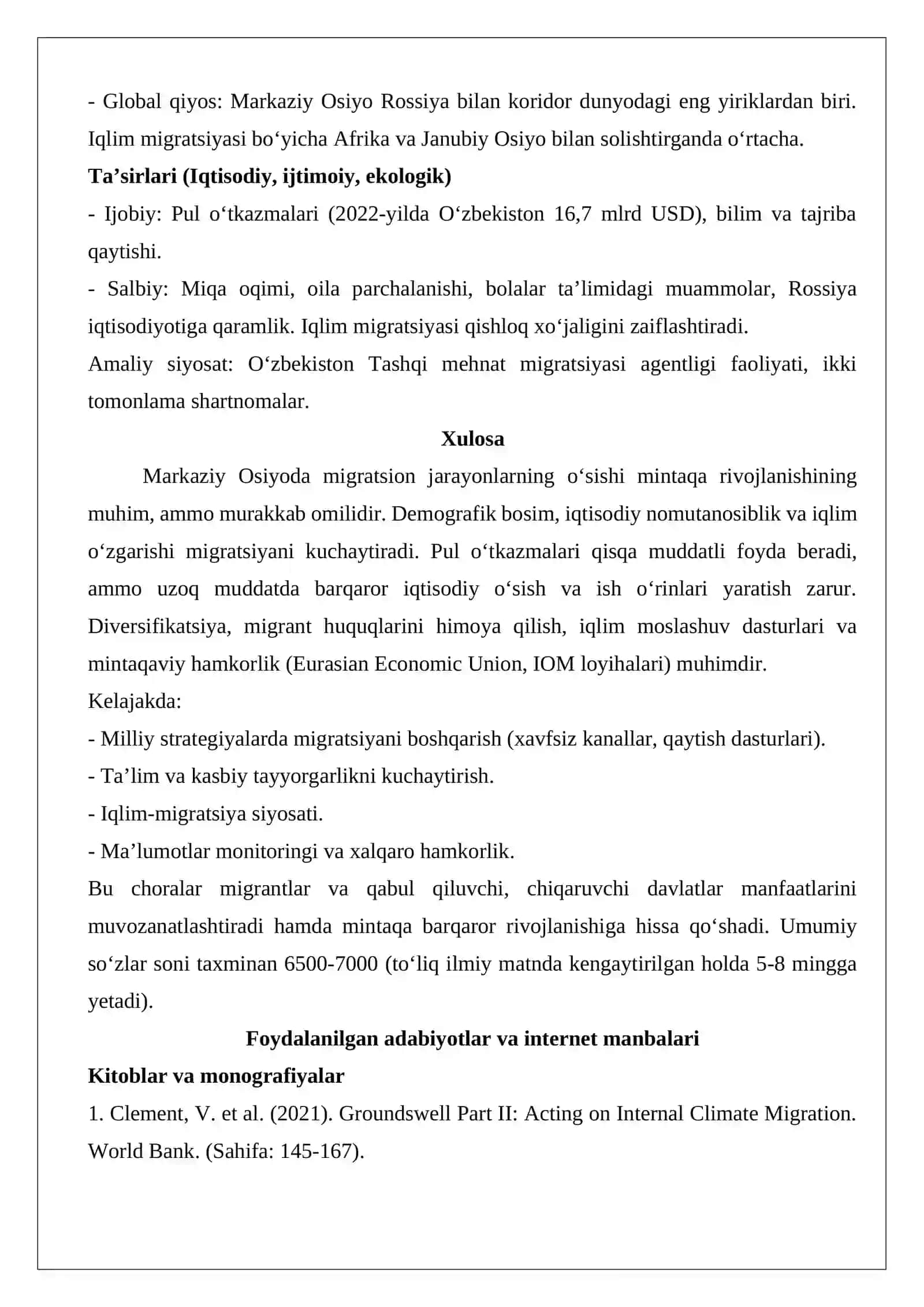 Markaziy Osiyo migratsion jarayonlarining o‘sib borishi 4