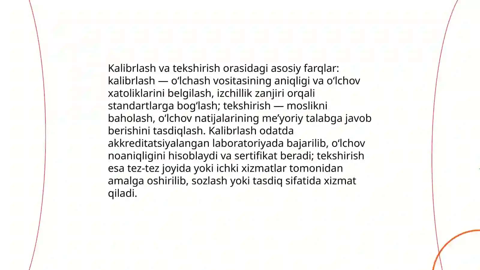 O‘lchash vositalarini qiyoslash va kalibrlash 4