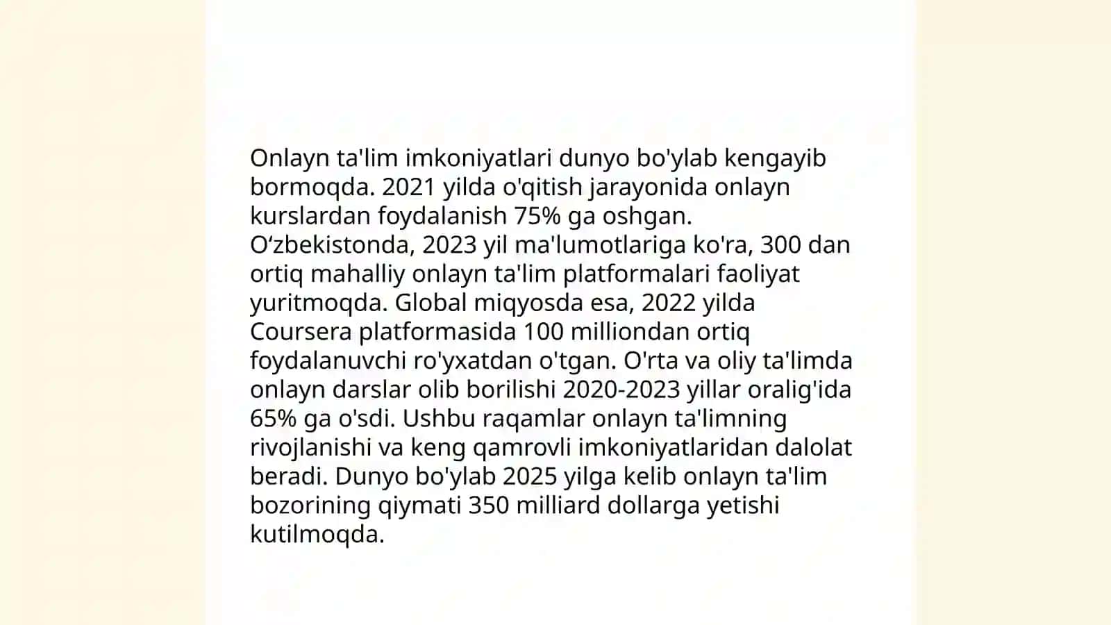 Internet tarmoğining hozirgi kundagi ahamiyati 4