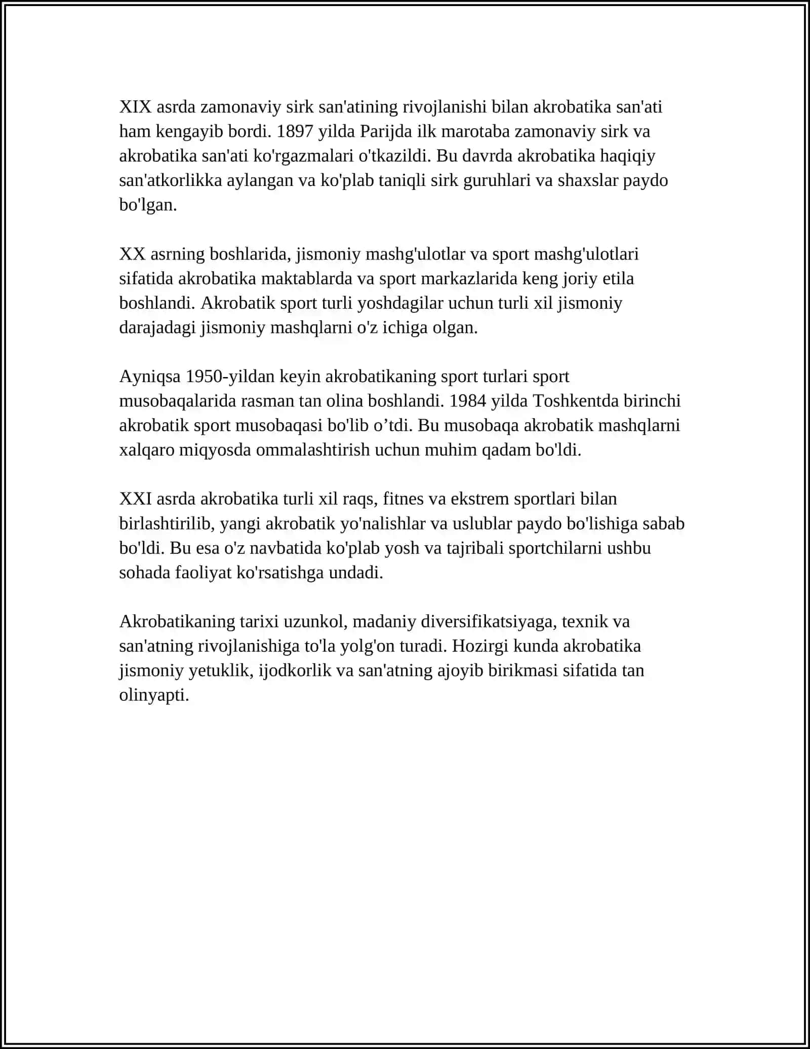 Sodda akrobatik mashqlar 4