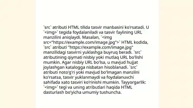 HTML tilida rasmlar hosil qilish teglari 4