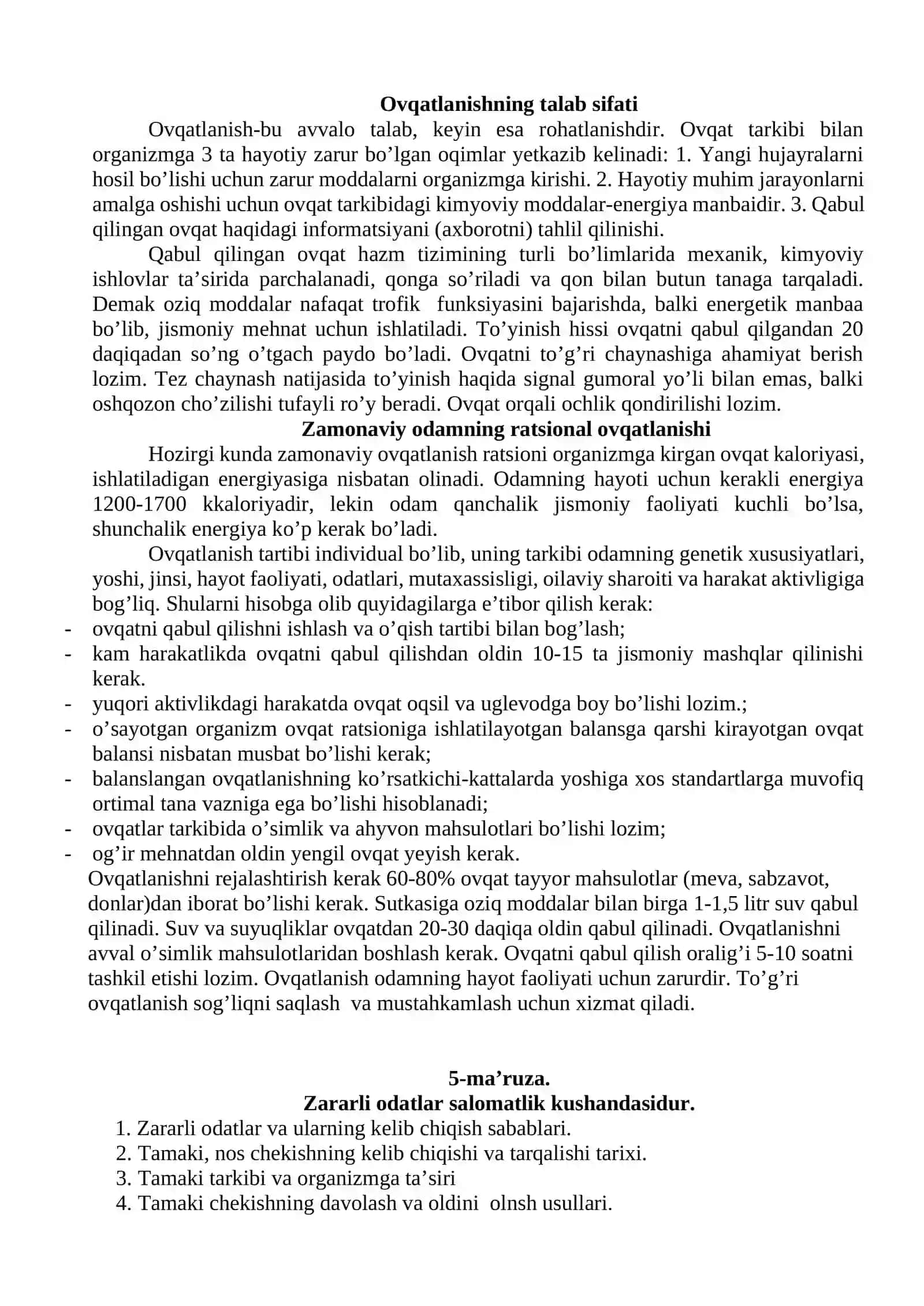 Salomatlik va to’g’ri ovqatlanish 4