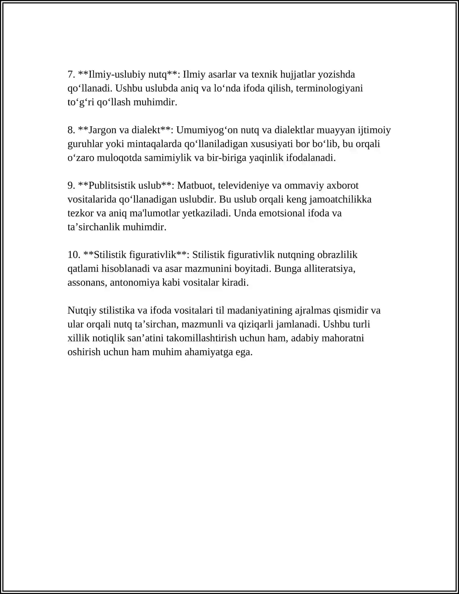 NUTQDA EKSPRESSIV- STILISTIK BO‘YOQNING O‘RNI 4