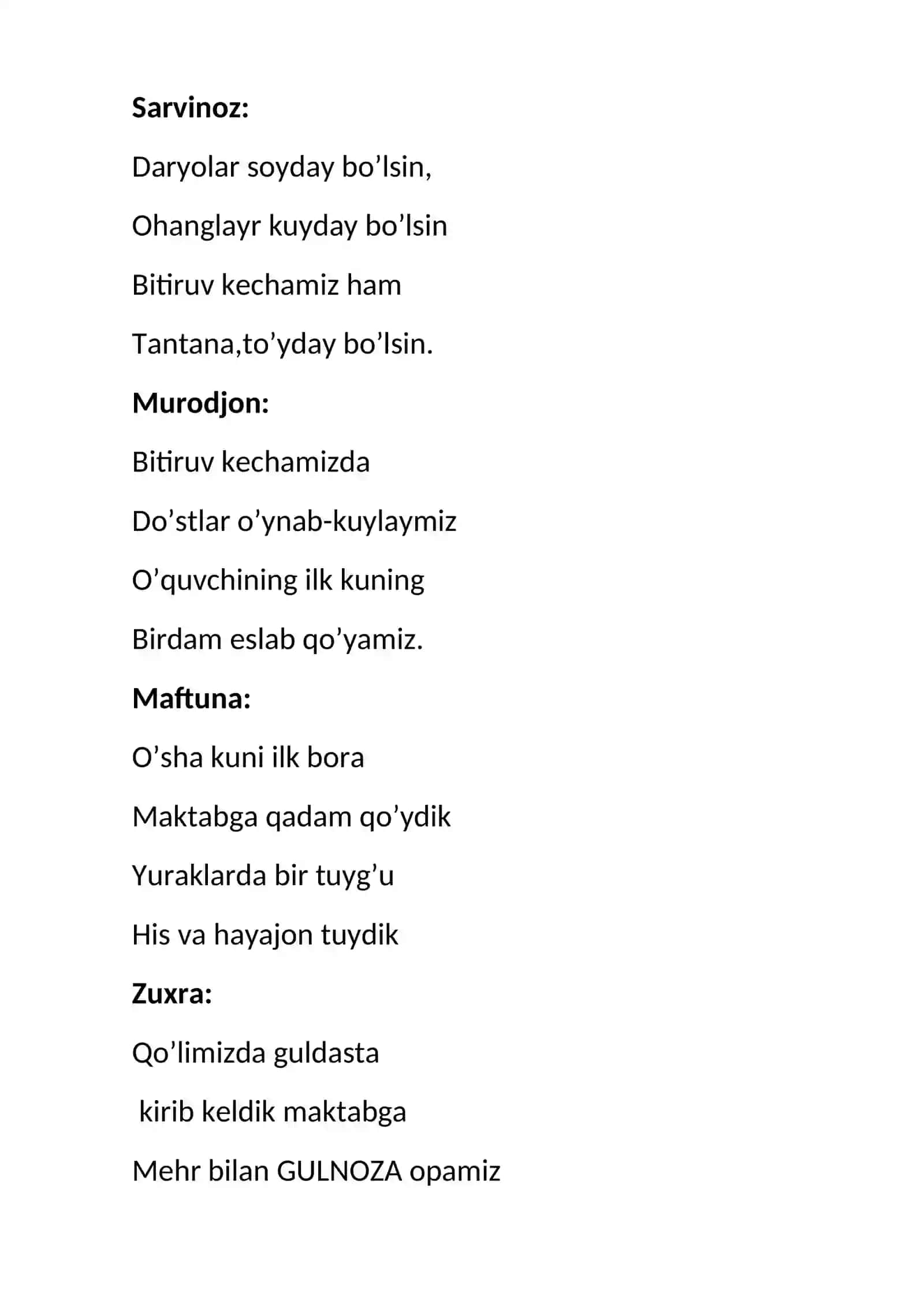 4-SINF BITIRUV KECHASI 4