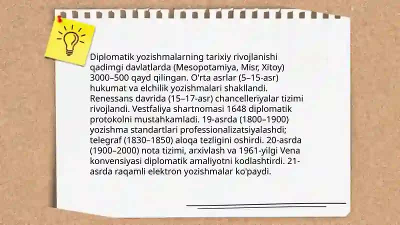 Diplomatik yozishmalar 4