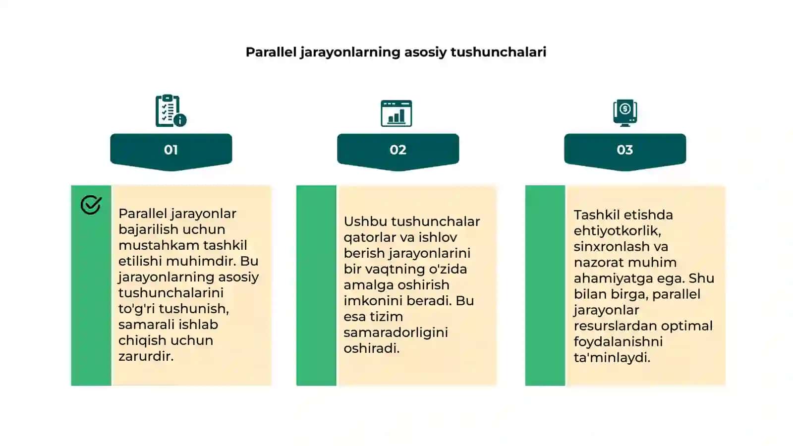 Parallel jarayonlarni tashkil etish 4