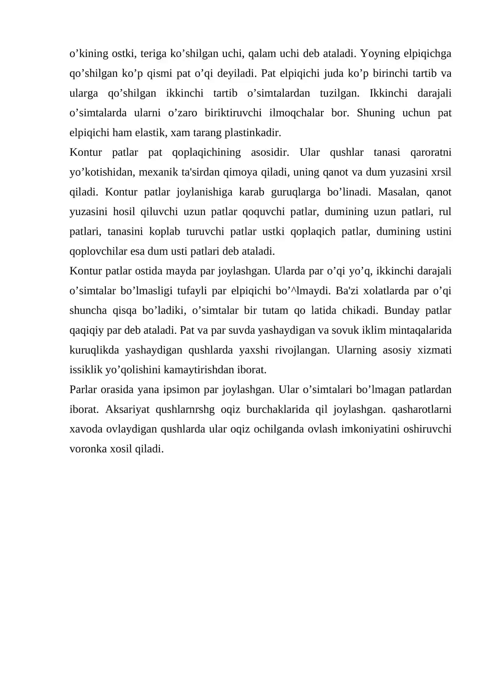Qushlarning sistematik sharhi 4