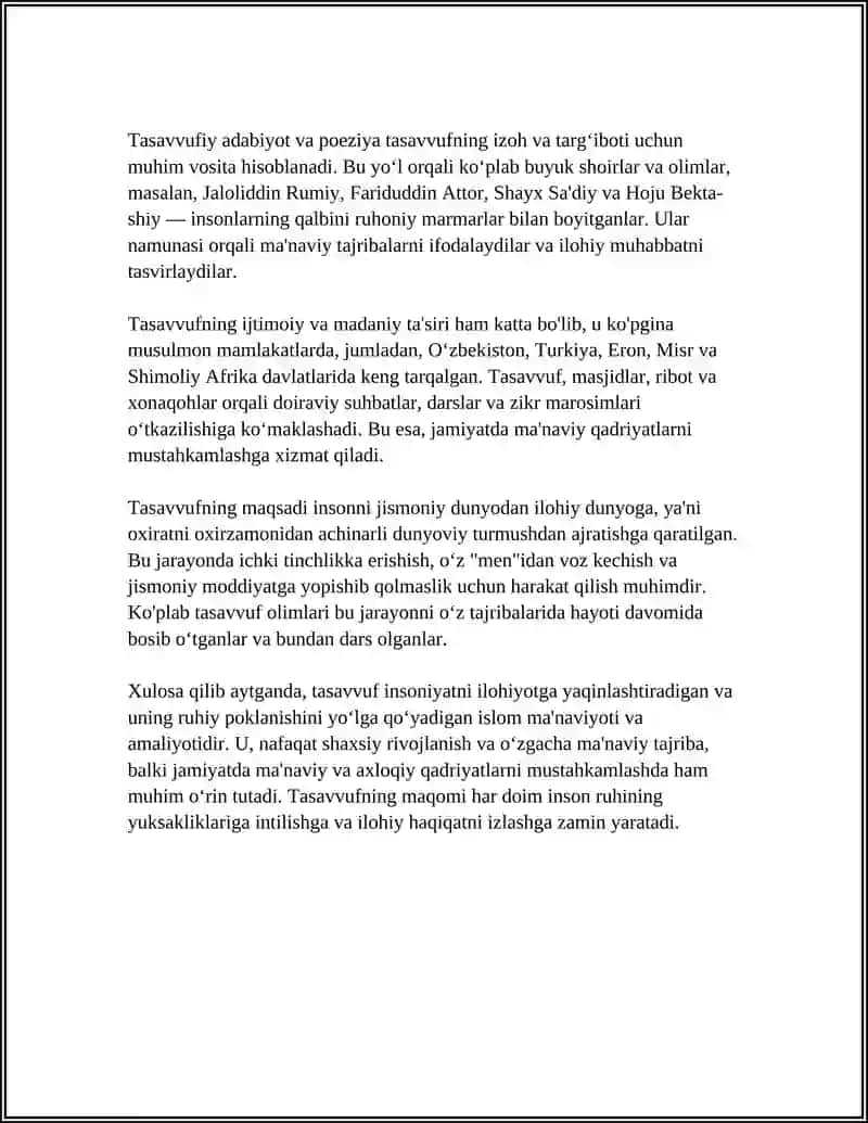 TASAVVUF TUSHUNCHASI VA UNING MOHIYATI 4
