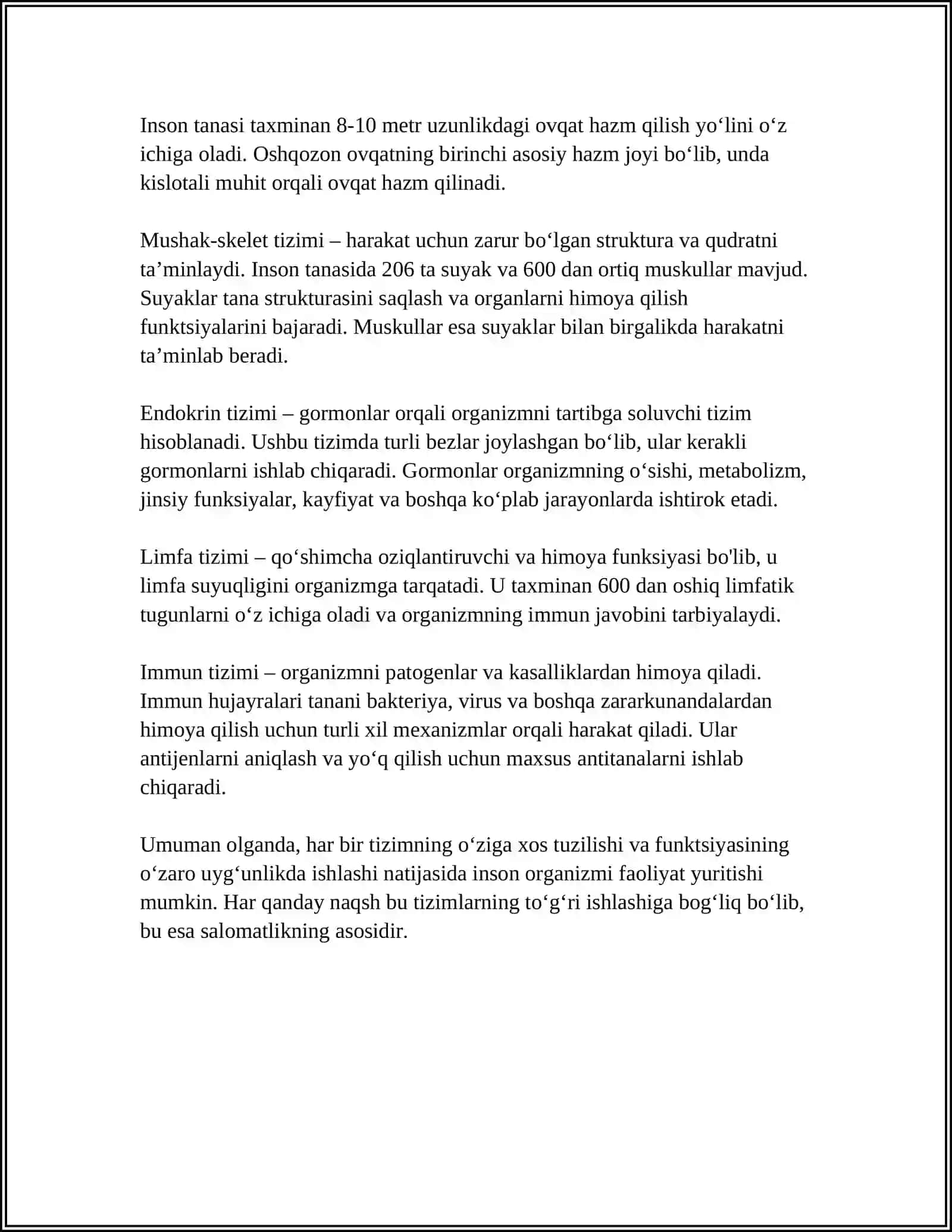 ORGANIZM MURAKKAB SISTEMA SIFATIDA 4