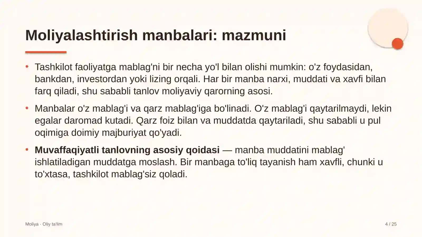 Ko'p qavatli uylar qurilishida moliyalashtirish manbalari 4