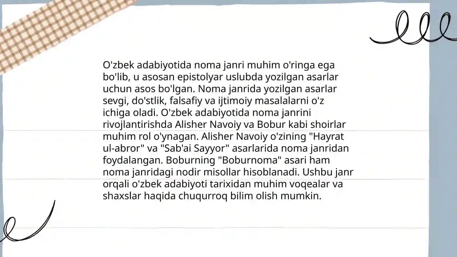 Noma janrining kelib chiqishi va rivojlanishi 4