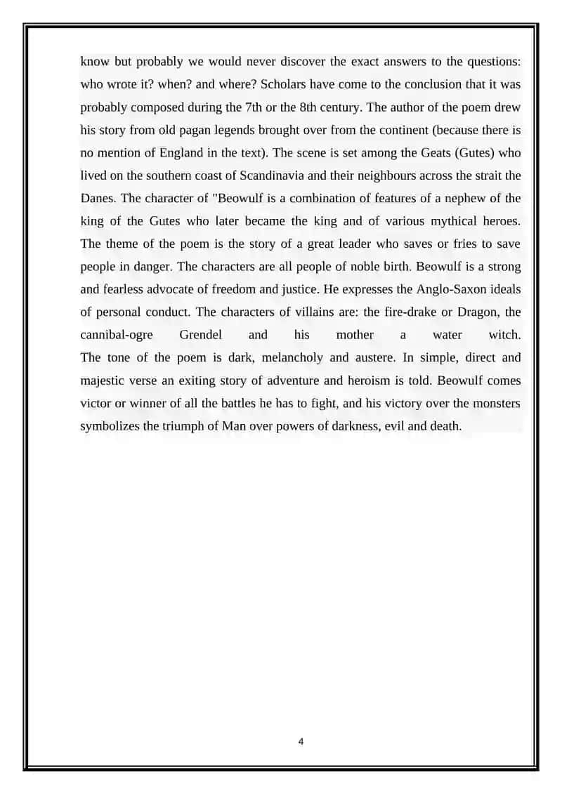 BEOWULF THE FOUNDATION STONE OF ALL BRITISH POETRY 4