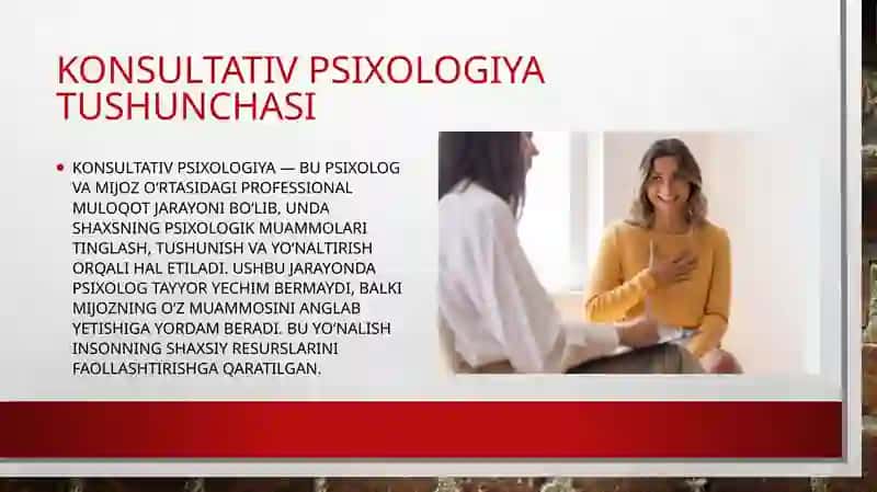 Psixologiya sohasida konsultativ psixologiyaning ahamiyati 4