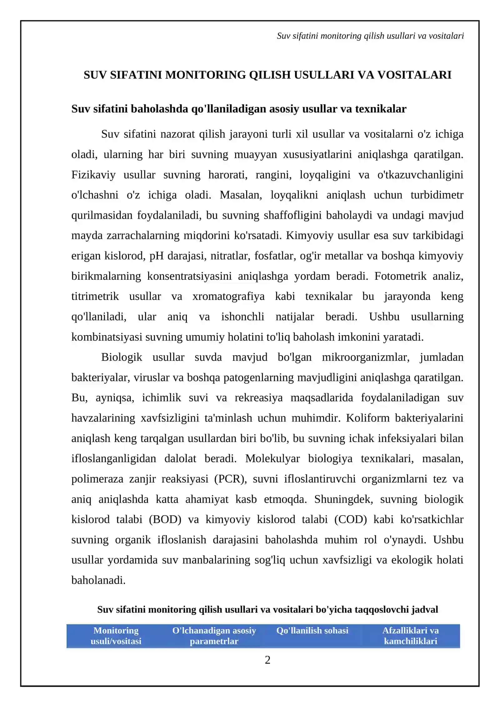 Suyu nazorat qilish 4