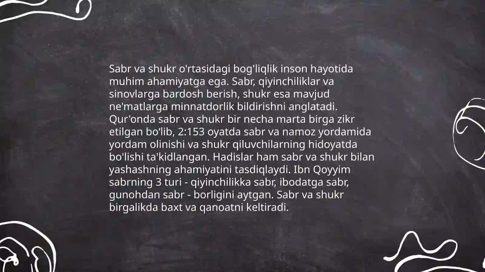 Sabir va Qanoat 4