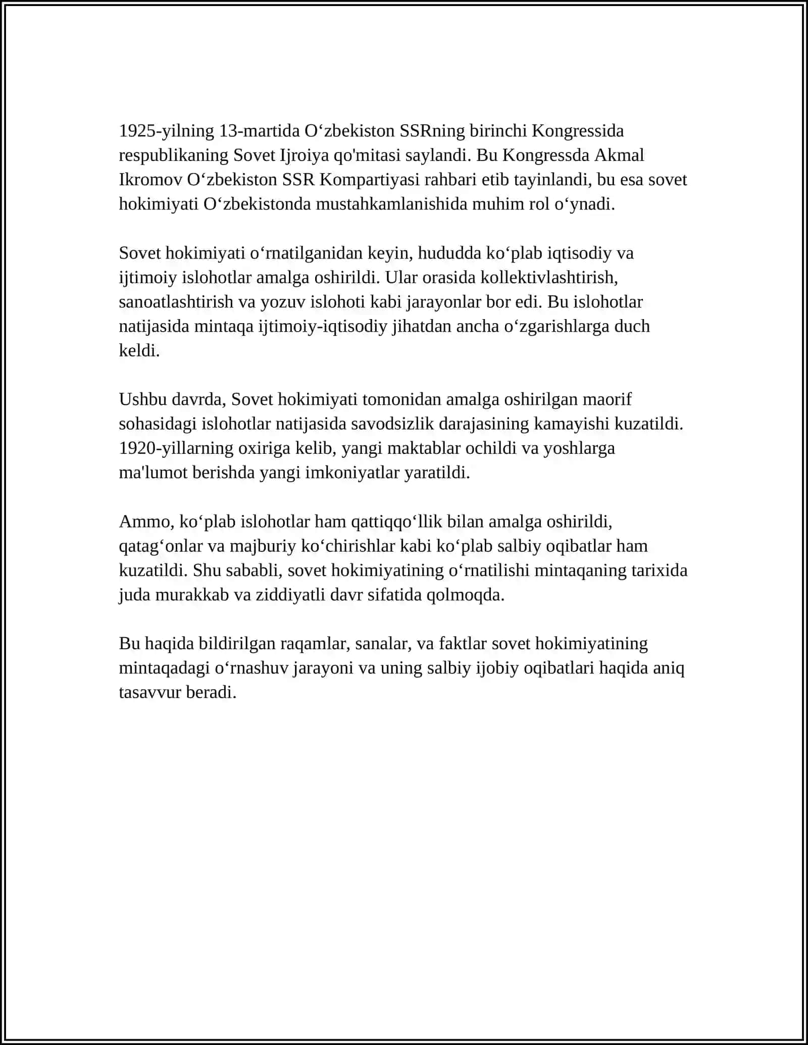 O'zbekiston Mustabid Sovet Davlati Tarkibida 4