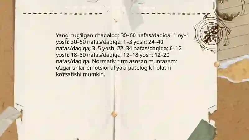 Nafas tizimining yosh xususiyatlari vagigiyenasi 4