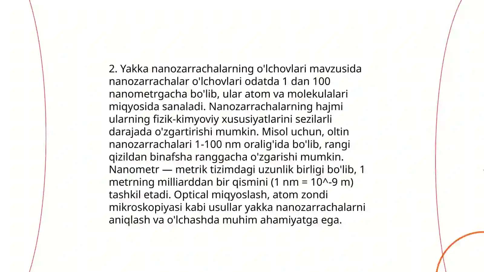 Yakka nanozarrachalar xossalari 4