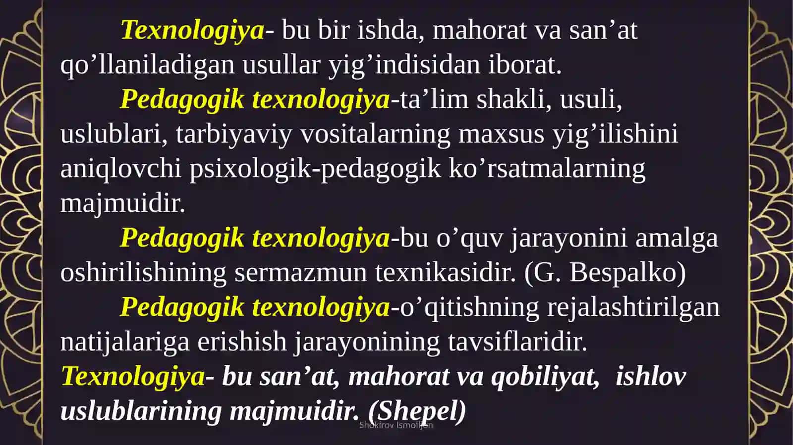 Ta’lim jarayonida pedagogik texnologiyalar 4