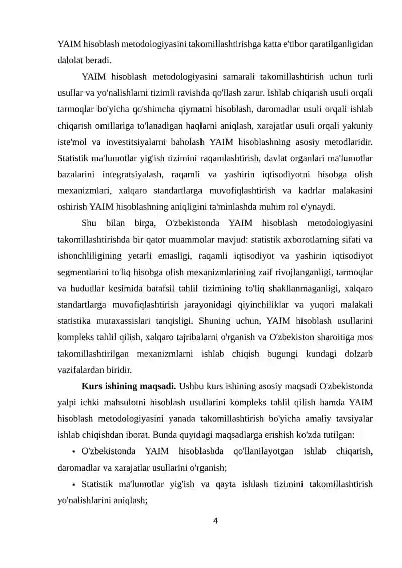 O'zbekistonda yalpi ichki mahsulotlarni hisoblash usullarini takomillashtirish yo’nalishlari 4