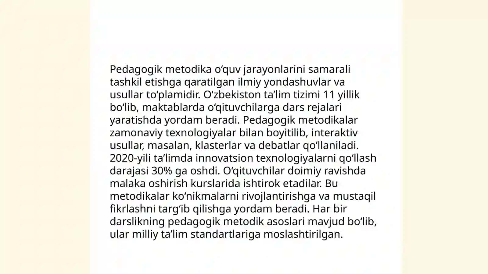 O'QITUVCHI SHAXSIGA QO'YILGAN TALABLAR 4