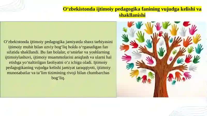 O’zbekistonda ijtimoiy pedagogikaning rivojlanishi tarixi. 4