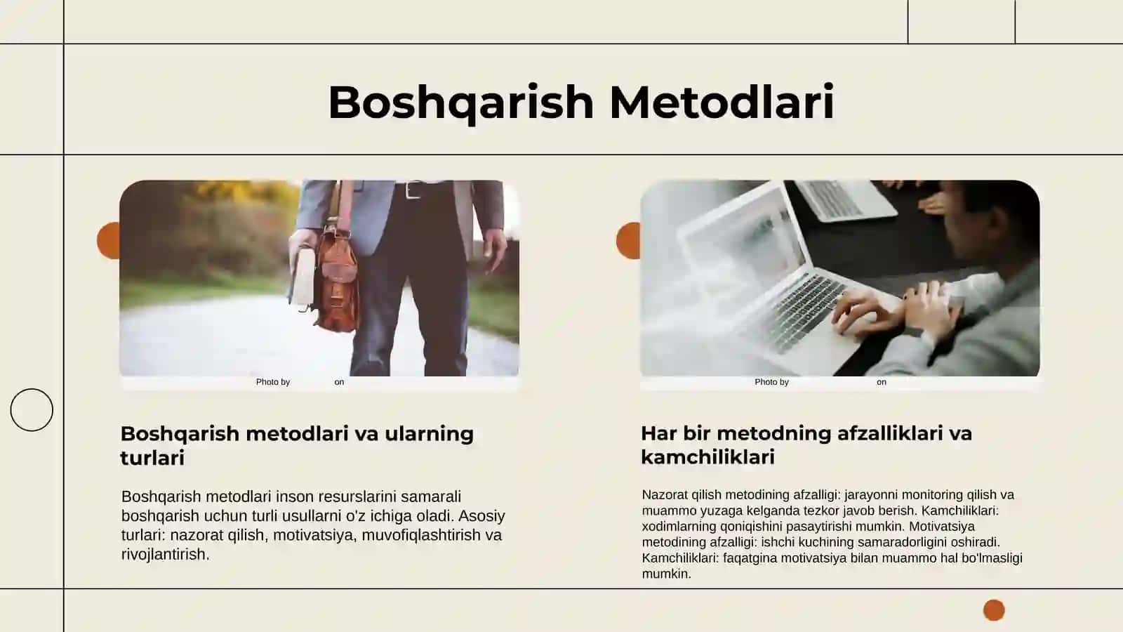 Inson resurislarini boshqarishda boshqarish va nazorat. 4