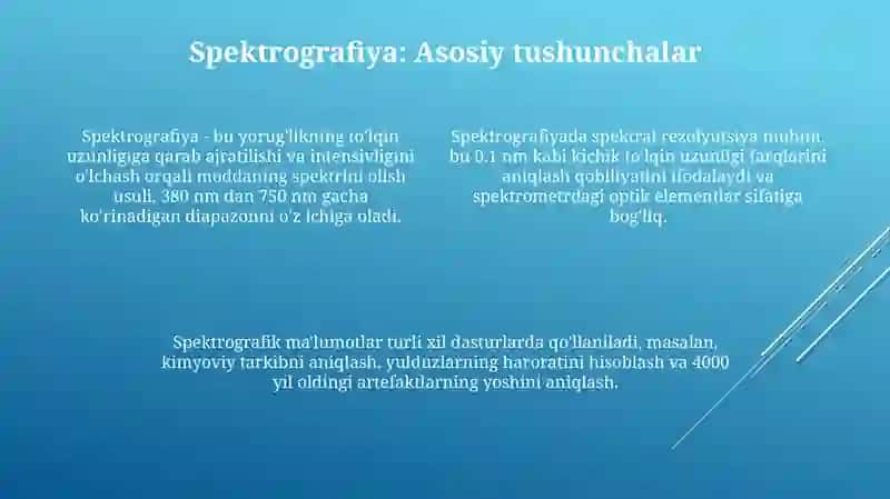 Yorug'likning sochilishi va Spektrografiya 4