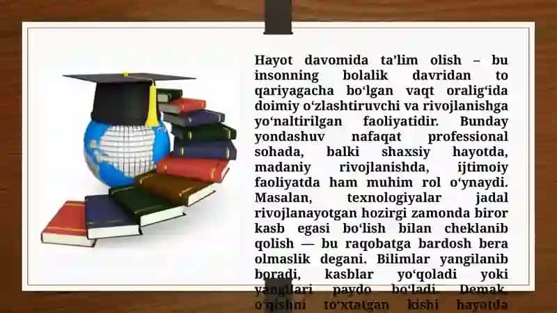 Hayot davomida ta`lim muvaffaqqiyat vositasi sifatida 4