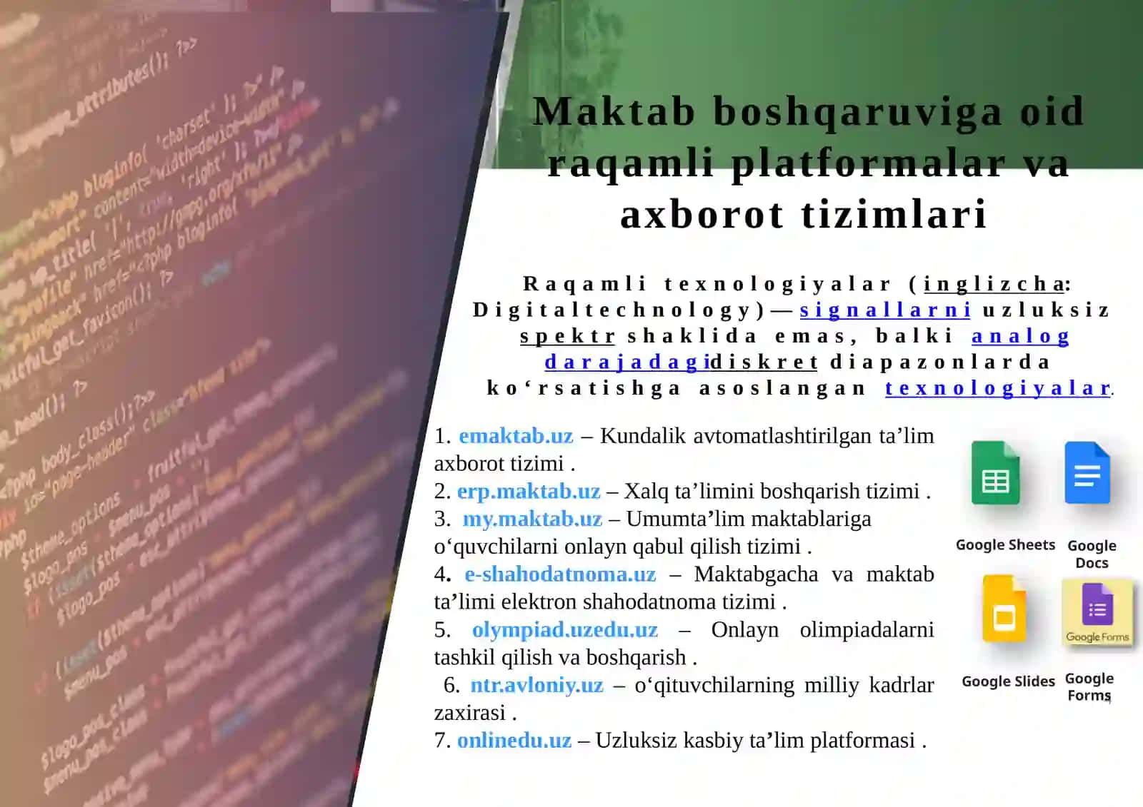 MAKTAB BOSHQARUVIDA RAQAMLI TEXNOLOGIYALARDAN SAMARALI FOYDALANISH 4
