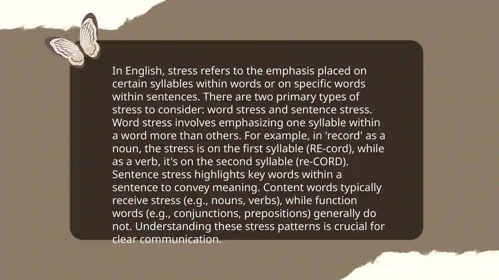 Stress and Word Stress in English Phonetics 4