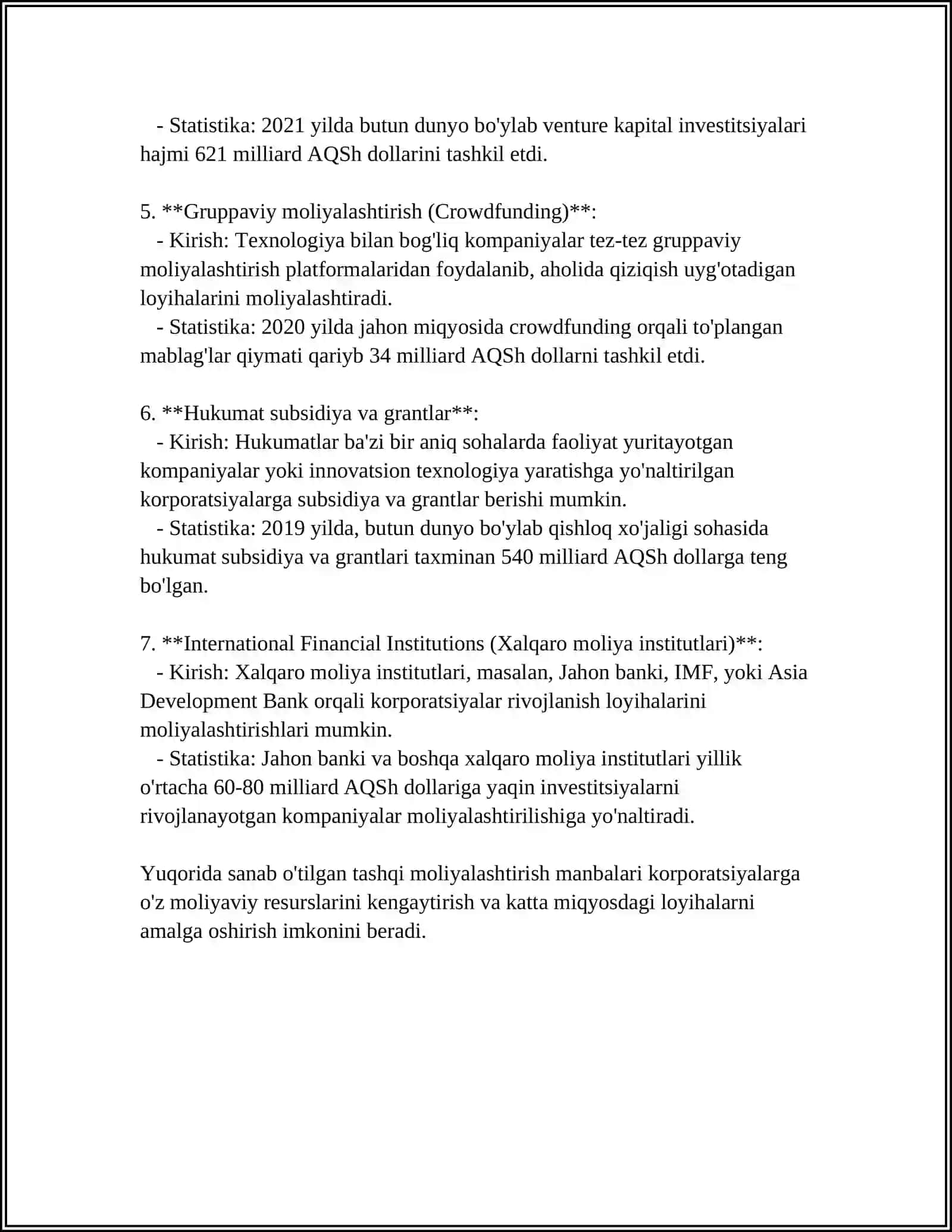 KORPARASIYALAR FAOLIYATINI MOLIYALASHTIRISH MANBALARI 4