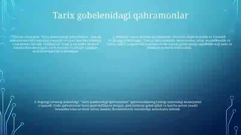 Qahramonlikning ahamiyati va merosiyati 4