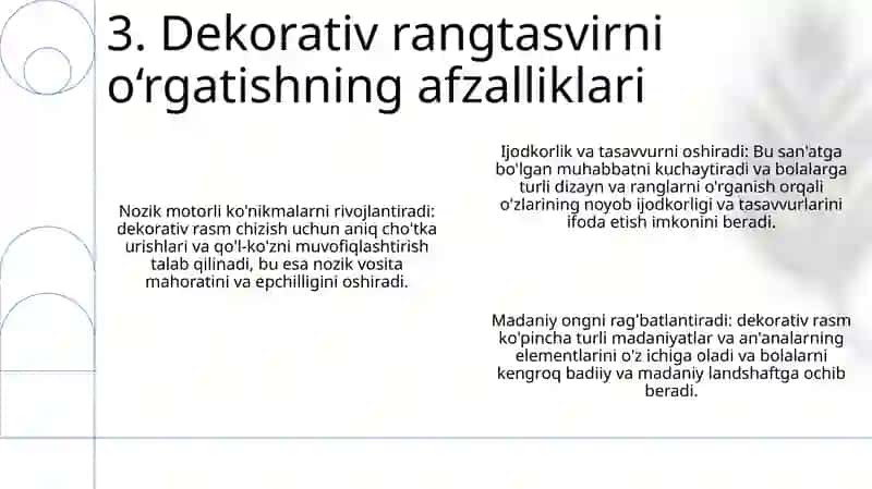 Dekorativ Rasm Chizishga O'Rgatish 4