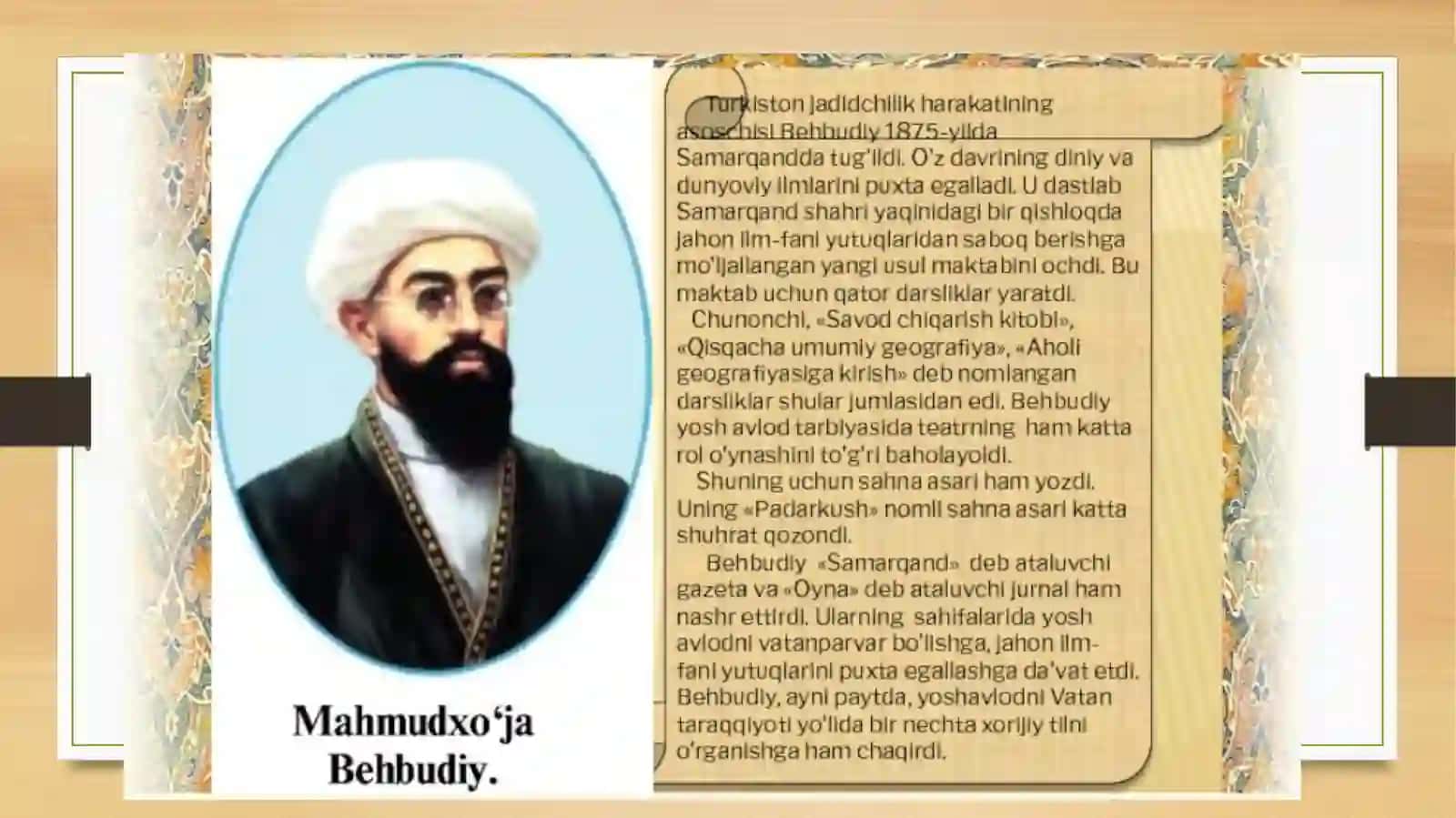 Mahmudxo’ja Behbudiyning “Yoshlarga murojaat” 4