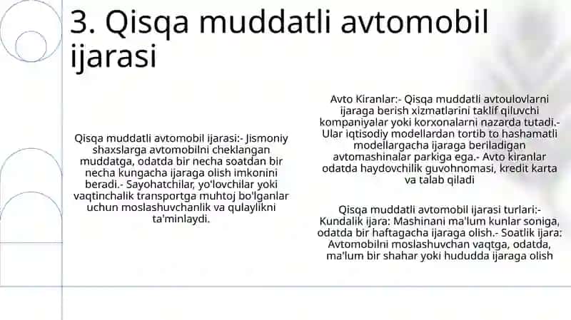 Avto Kiranlar Va Ularning Turlari 4