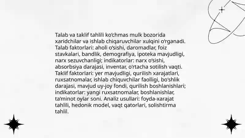 Koʻchmas mulk bozorni tahlil qilish 4