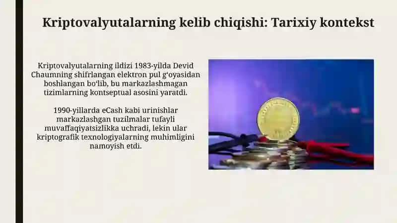 Kripta valyutaning kelib chiqishi va rivojlanish tendensiyasi 4