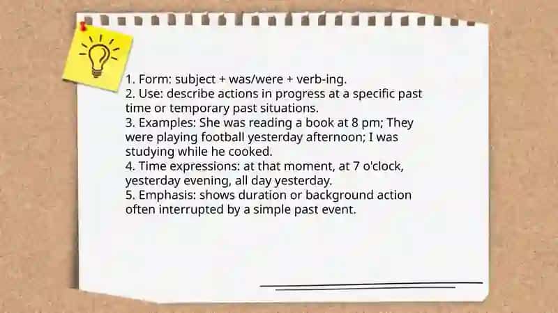 Past continuous 4