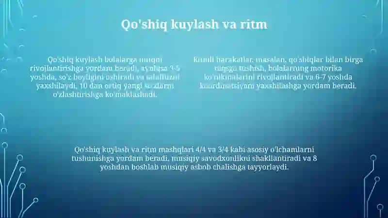 Bolalar musiqiy faoliyatining mazmuni 4