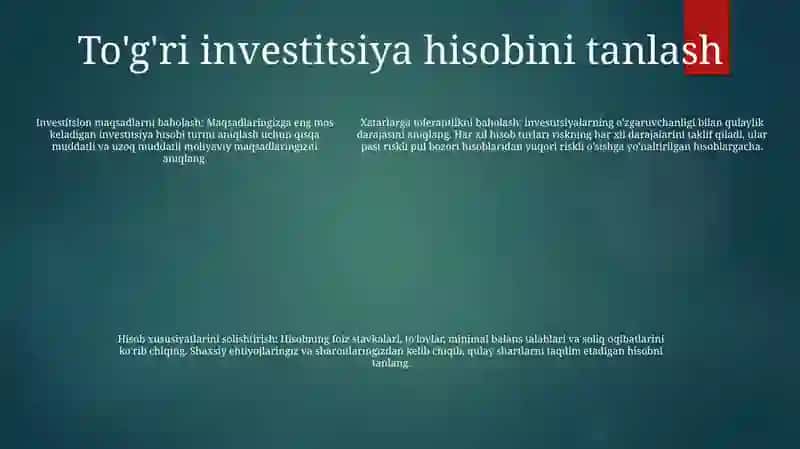 Investitsiyalar Hisobi 4