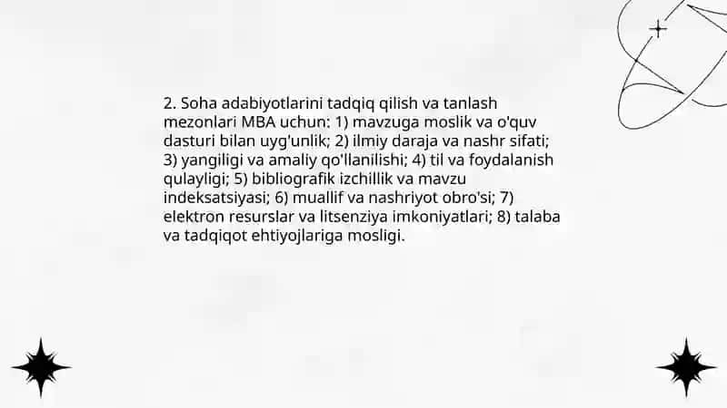 Kutubxonalarda soha adabiyotlarining MBA (Ma'lumot bibliografik apparati) 4