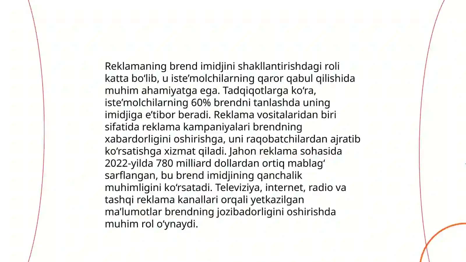 Reklamaning o'rniga marketing 4