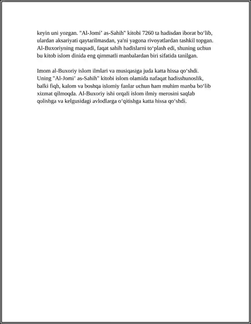 IMOM AL-BUXORIYNING “AL-JOMI’ AS-SAHIH” KITOBI HAQIDA 4